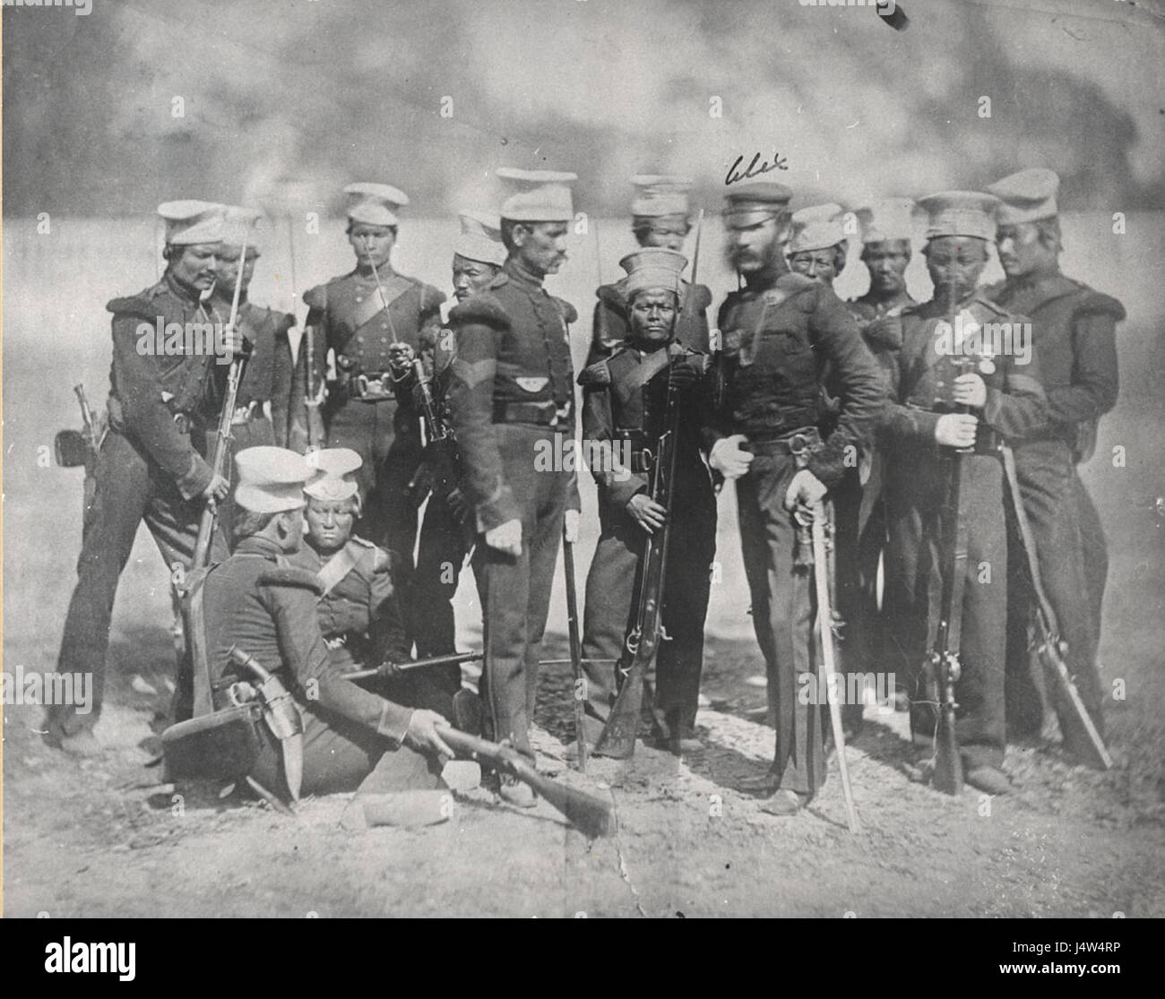 Le bataillon Nusseree était une unité militaire connue pour sa participation aux conflits historiques européens, en particulier aux XVIIIe et XIXe siècles. Banque D'Images