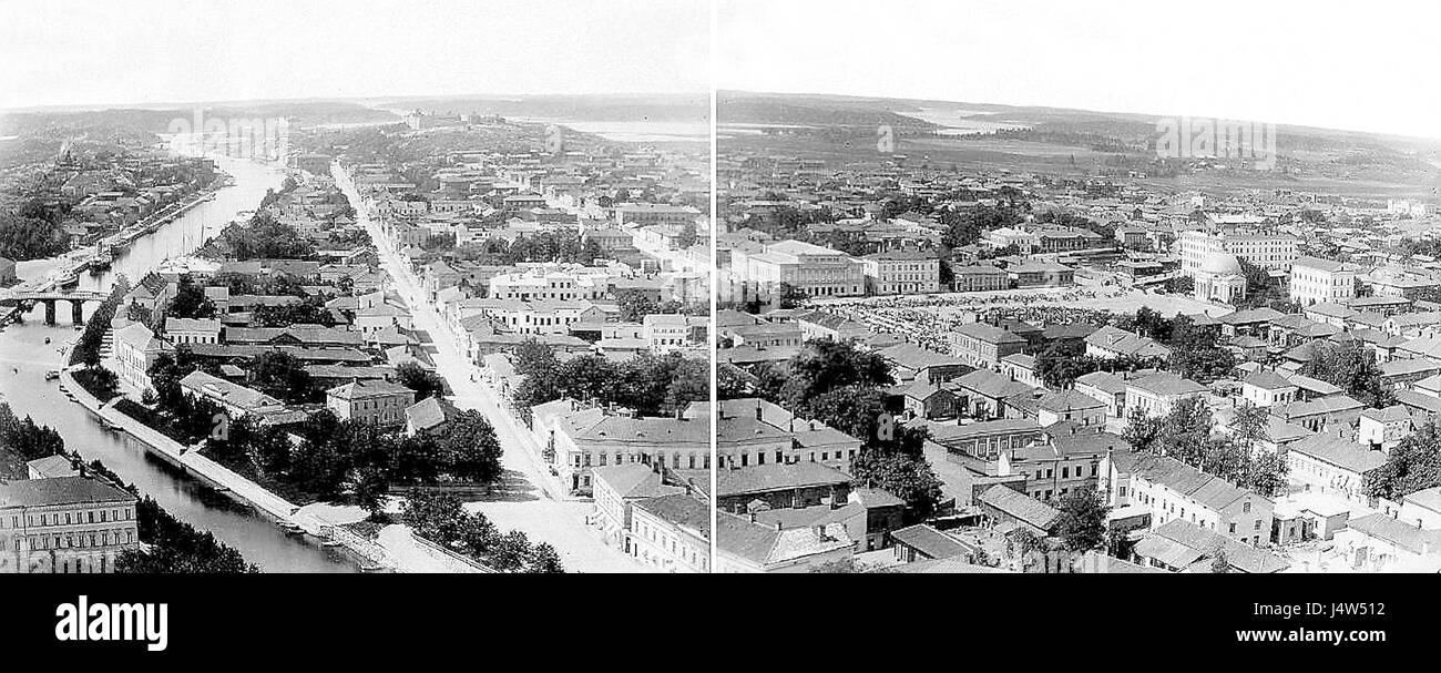 Panorama de Turku fin du 19e siècle Banque D'Images
