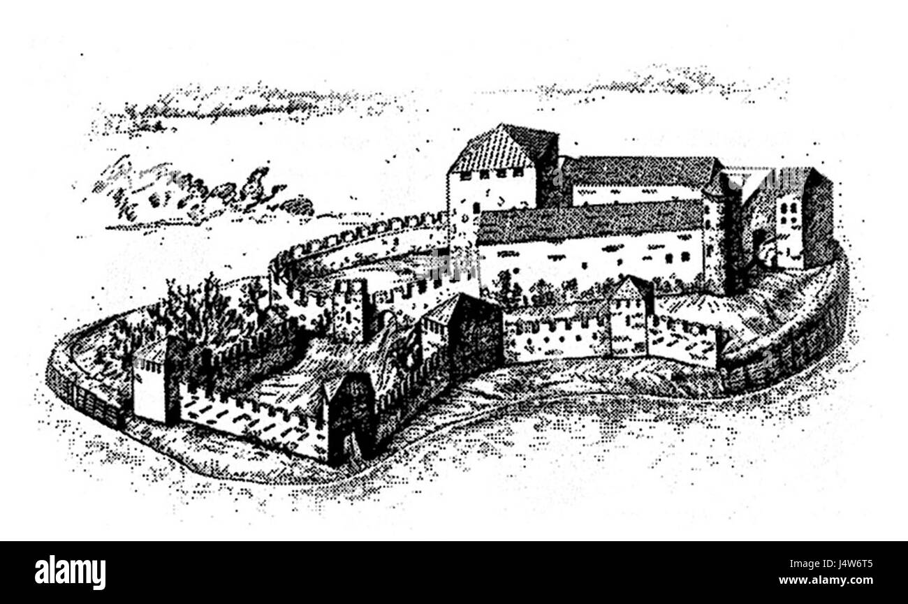 Château de Vyborg au 15ème siècle Banque D'Images