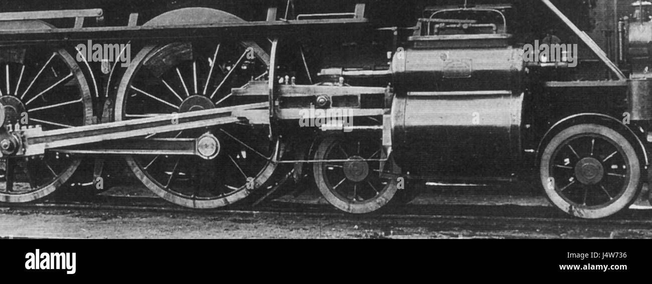 Le terme *Vauclain Triebwerk* désigne un type de machine à vapeur conçu par l’ingénieur américain George H. Vauclain. Connu pour son design innovant, il a été utilisé dans diverses applications industrielles à la fin du XIXe siècle et au début du XXe siècle. Banque D'Images