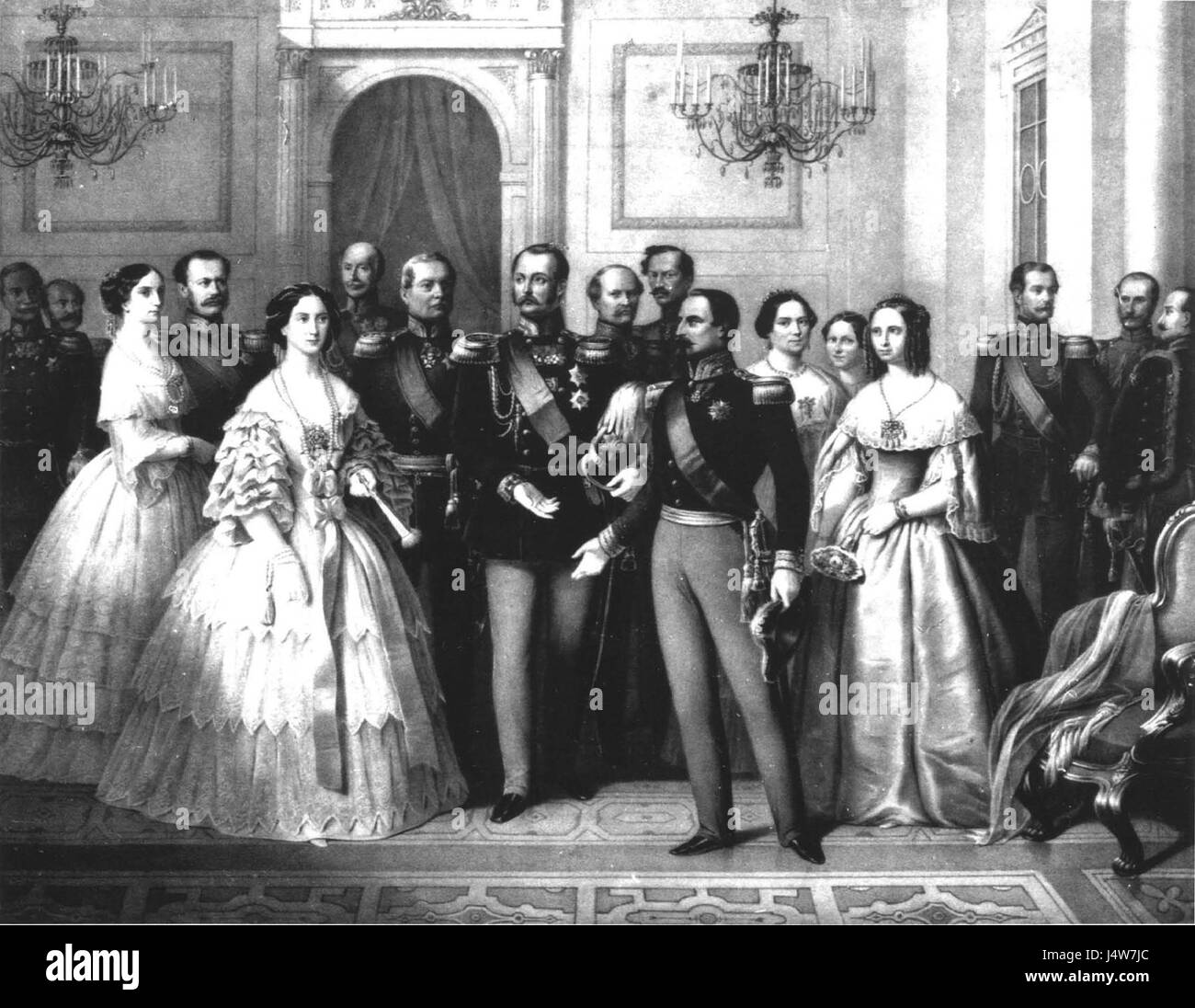 Villa Berg, Zwei Kaiser Treffen, 1857 Banque D'Images