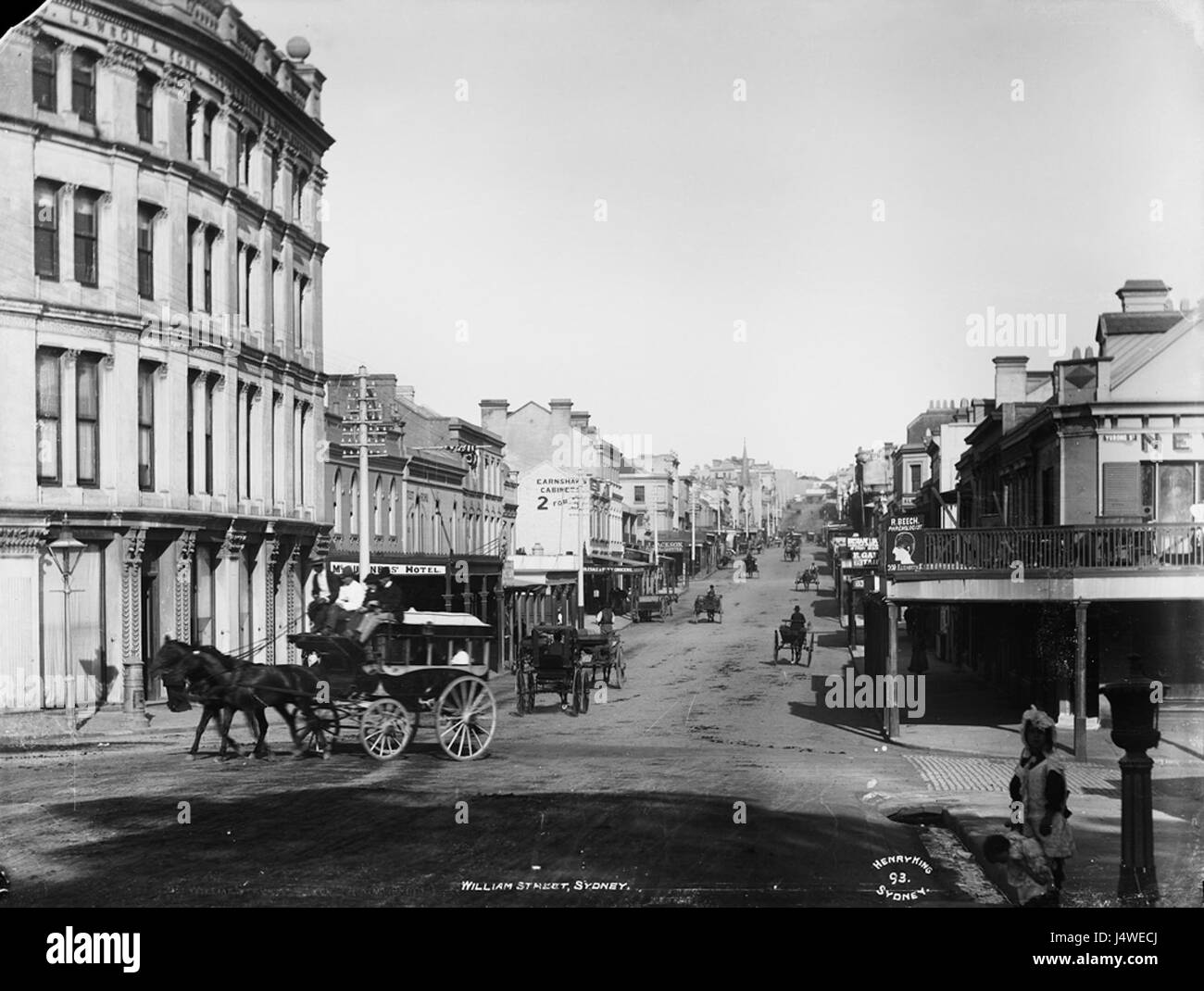 William Street, Sydney à partir de la collection du Musée Powerhouse Banque D'Images