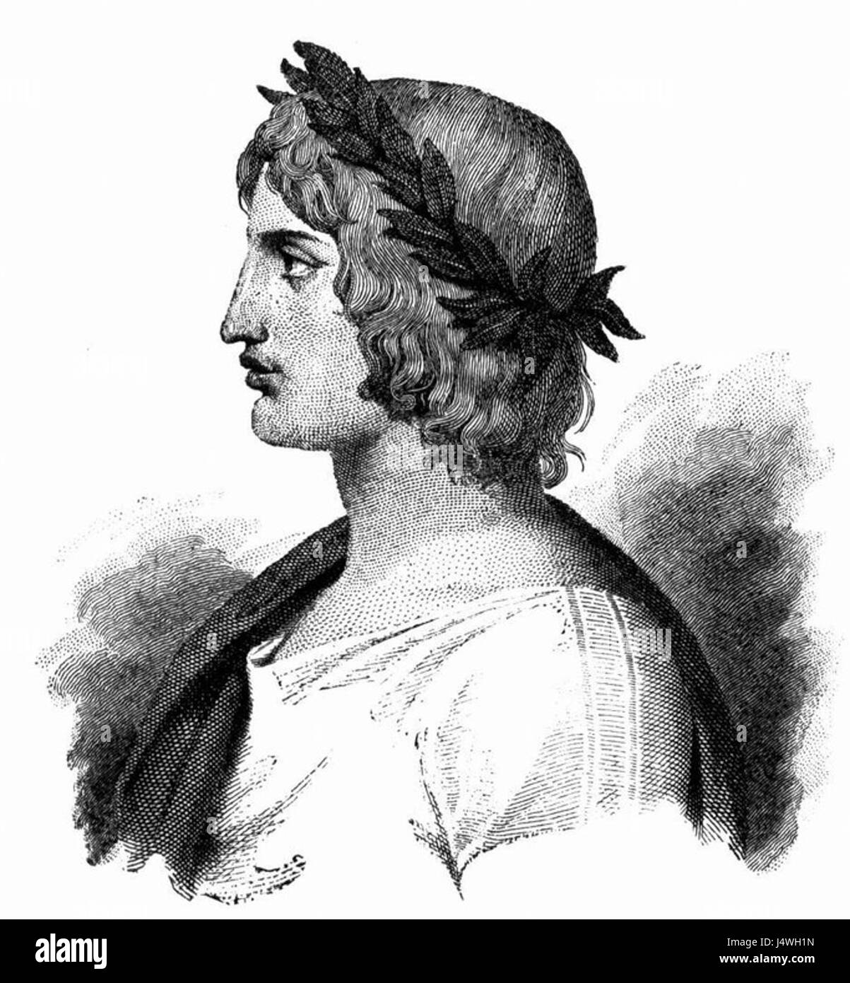 Virgile était un poète romain, surtout connu pour ses œuvres épiques telles que les Énéides. Ses écrits ont eu une influence durable sur la littérature occidentale, en particulier en façonnant la tradition épique et le patrimoine culturel romain. Banque D'Images