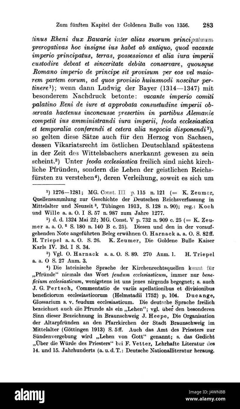 Zeitschrift für Rechtsgeschichte est une revue allemande consacrée à l'histoire du droit. Volume 36, page 283, contient des articles ou des articles sur l'histoire du droit, offrant un aperçu de l'évolution du droit en Allemagne et en Europe. Banque D'Images