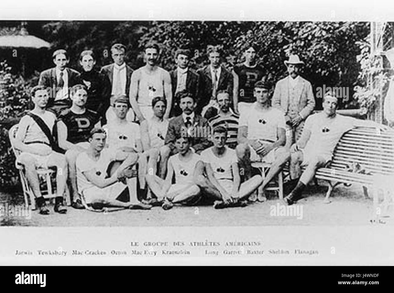L'équipe olympique USA 1900 Jeux olympiques Banque D'Images
