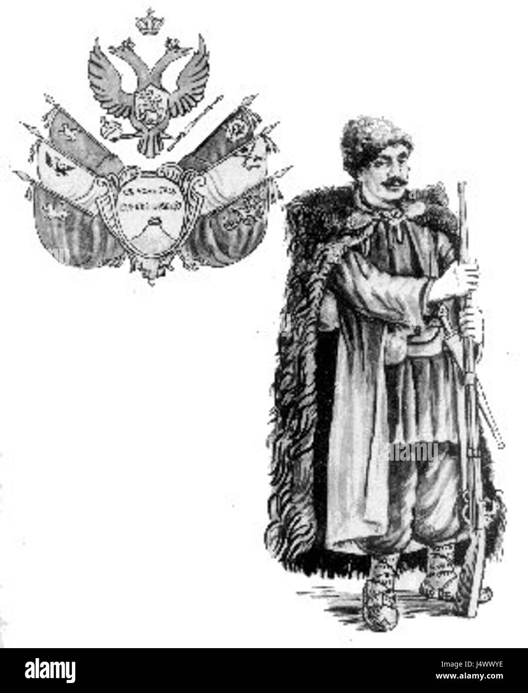 Le volontaire qui a combattu dans l'armée russe pendant la guerre russo-persane de 1828-29 a joué un rôle central dans la libération de l'Arménie du contrôle persan. Son service a contribué à la transition de l'Arménie de l'influence persane à l'influence russe au cours du XIXe siècle. Banque D'Images