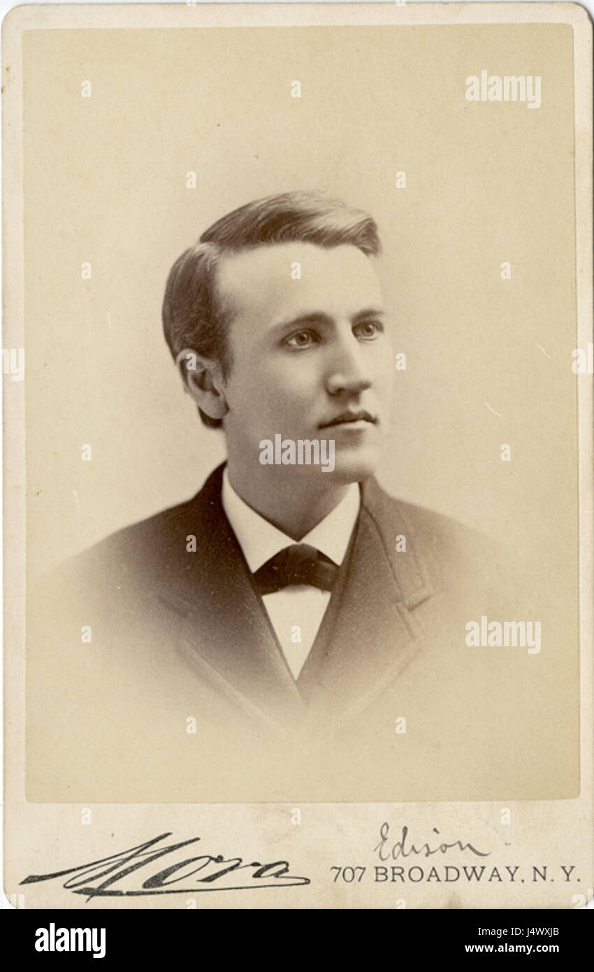 Thomas Edison par Mora, 1879 Banque D'Images