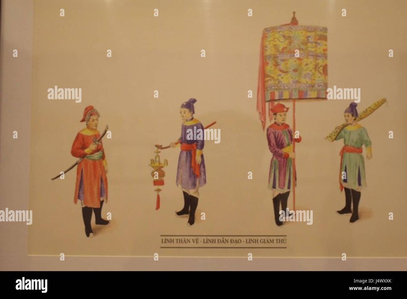 Tranhtrieu Nguyen, artiste, a créé cette œuvre en 1956. La pièce est représentative de l'art vietnamien du milieu du XXe siècle, reflétant des thèmes culturels et politiques à travers l'expression artistique. Banque D'Images