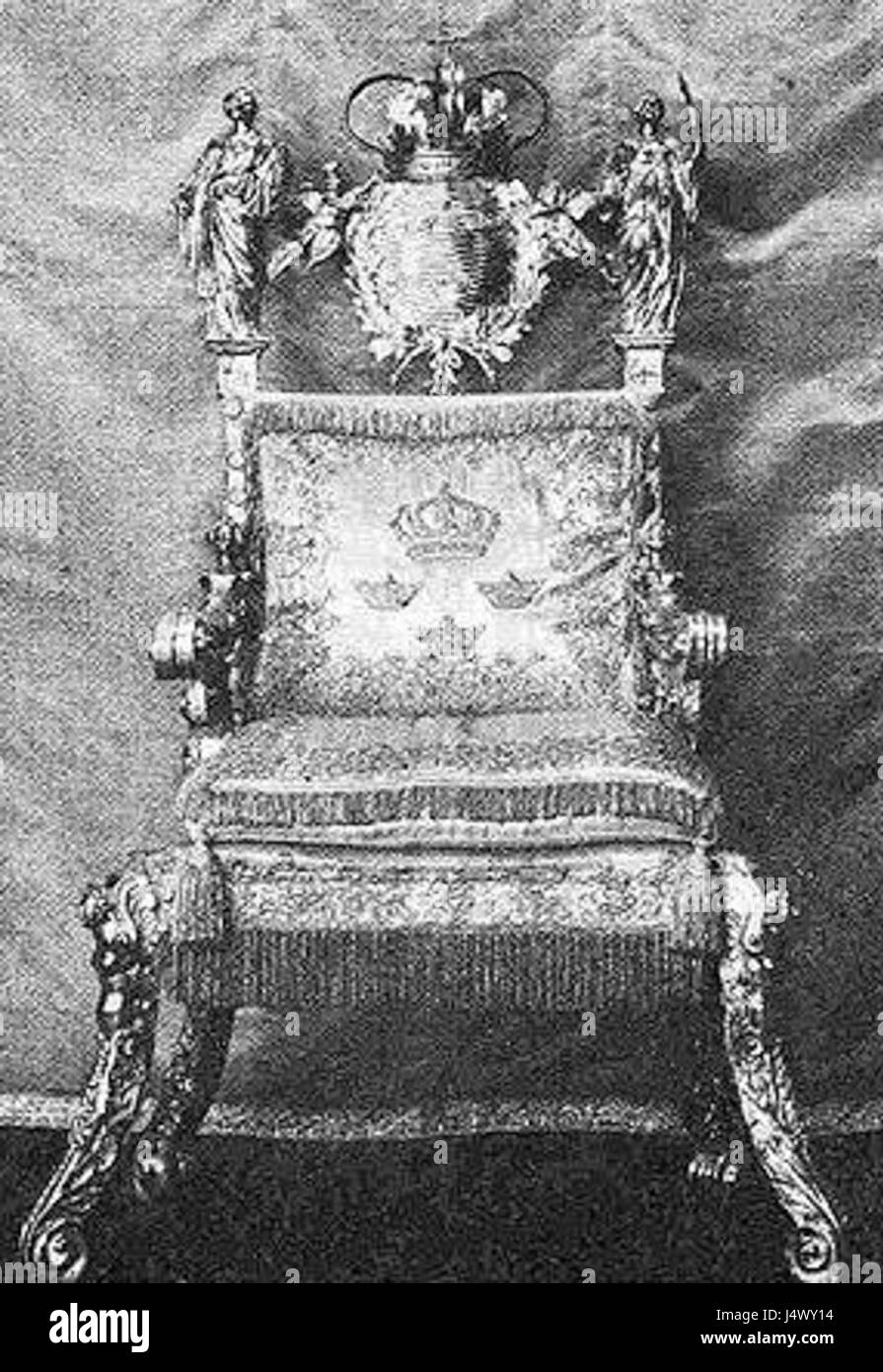 Trône de Suède photo 19e siècle Banque D'Images