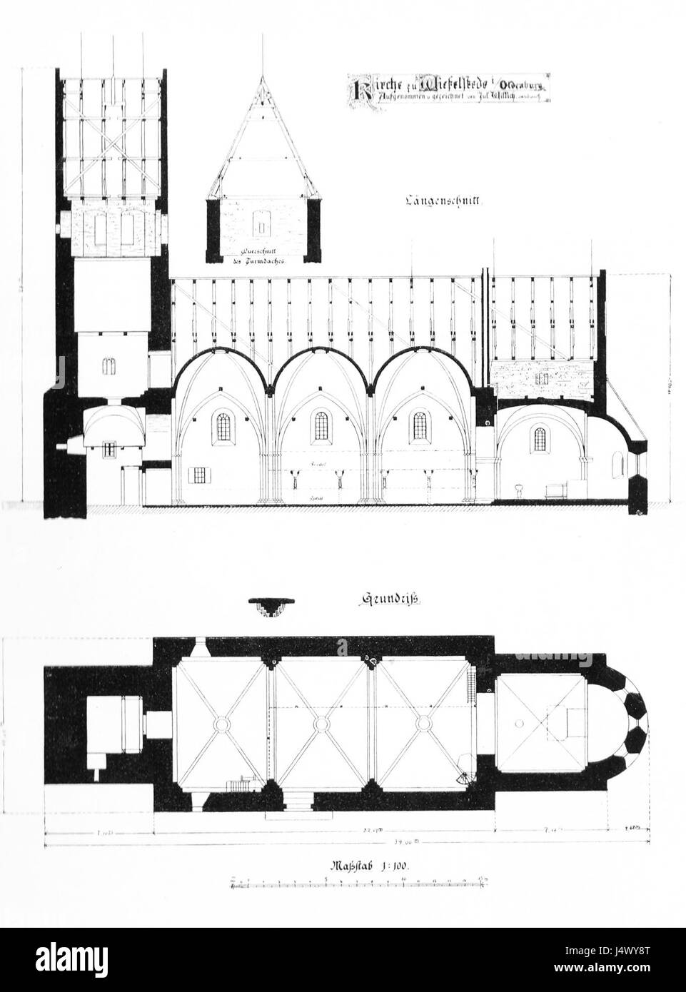 Il s'agit d'un plan d'étage ou d'un plan d'aménagement (Grundriss) de Wiefelstede, une ville de basse-Saxe, en Allemagne, reflétant la structure architecturale et l'urbanisme de la région. Banque D'Images