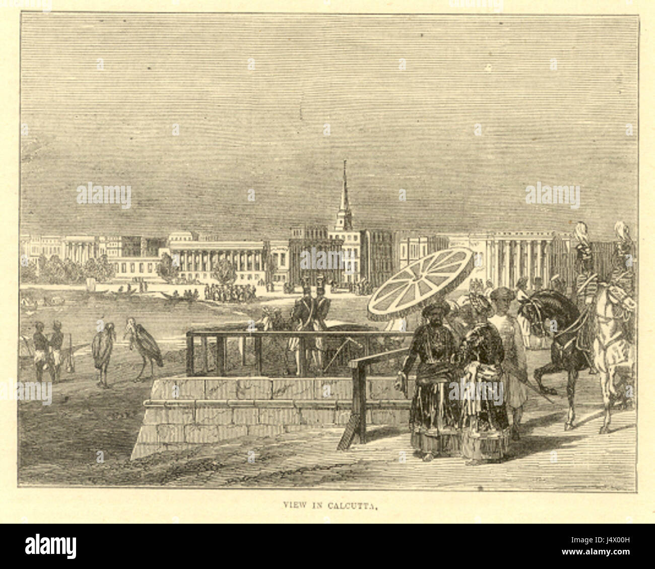 Voir à Calcutta une gravure 1873 Banque D'Images