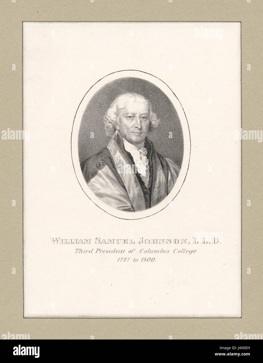 William Samuel Johnson, LL.D., troisième président de Columbia College, 1787 NYPG 1800 (NYPL94 F43 419856) Banque D'Images