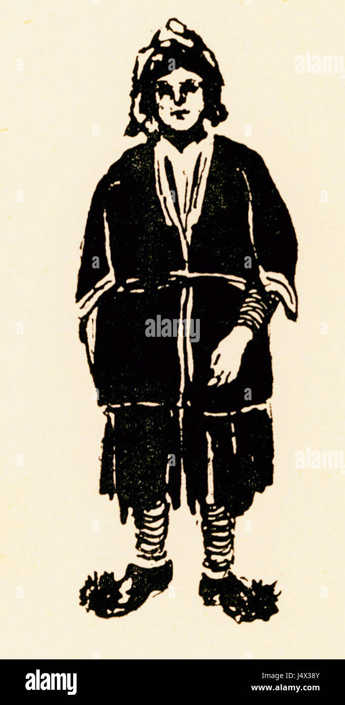 Costume traditionnel de Perilla Francesco 1929 Elis Banque D'Images