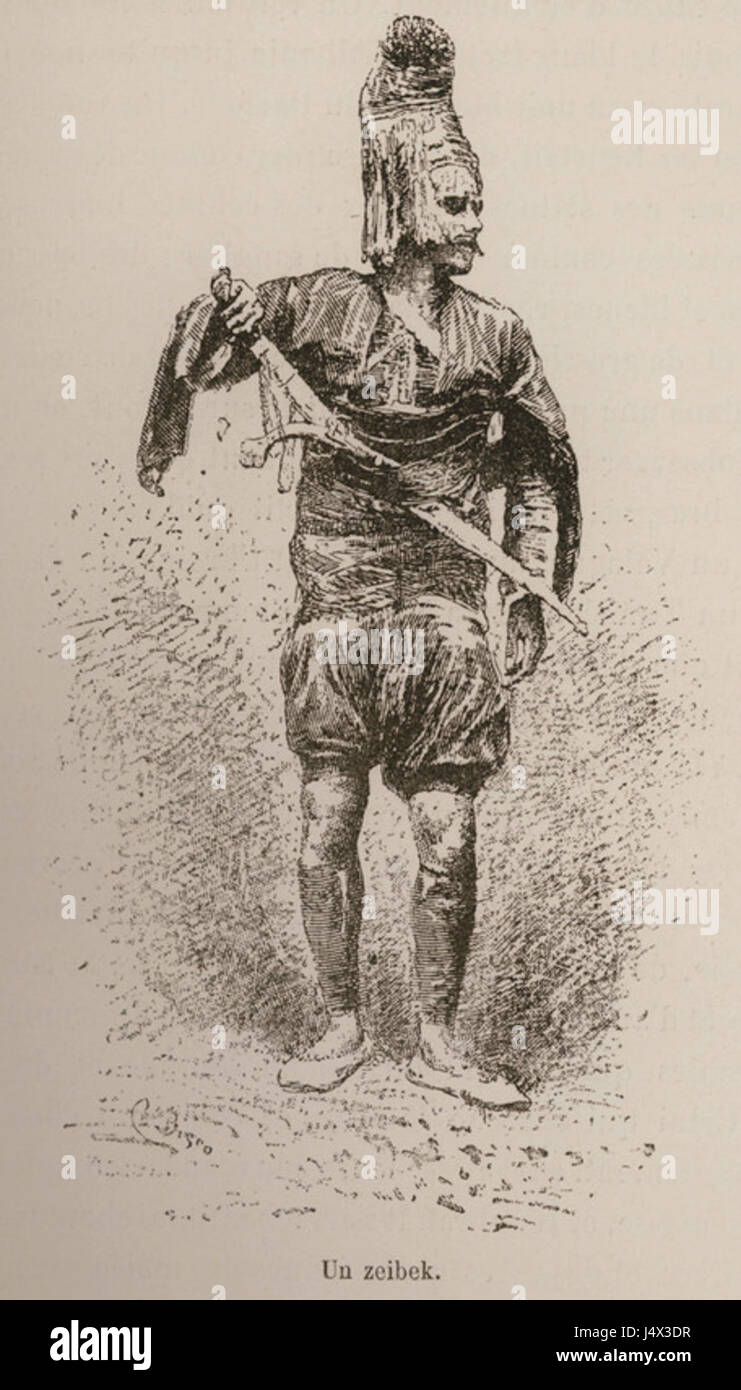 'Un zeibek' d'Edmondo de Amicis est une œuvre qui explore probablement des thèmes culturels, impliquant peut-être la danse Zeibekiko, une danse folklorique grecque traditionnelle. L'œuvre pourrait avoir une signification culturelle ou historique dans la littérature. Banque D'Images