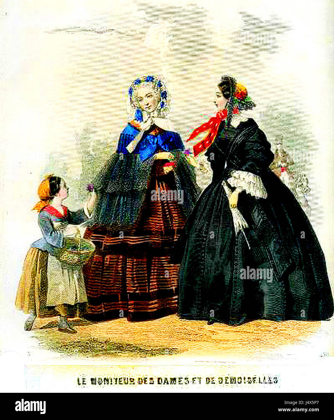 Vendange durant le second empire. Banque D'Images