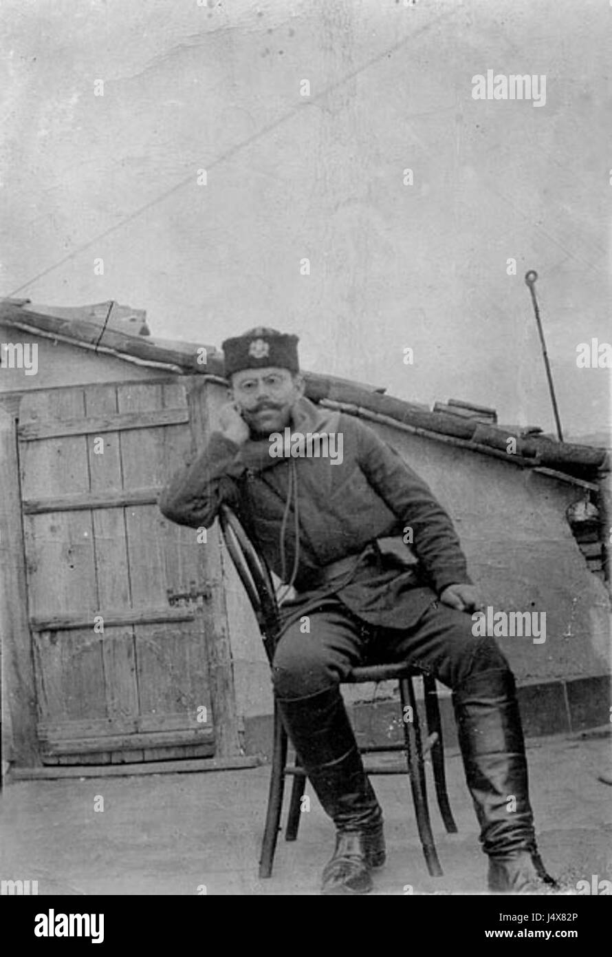 Yordan Trenkov en tant que soldat 1915 1918 Banque D'Images