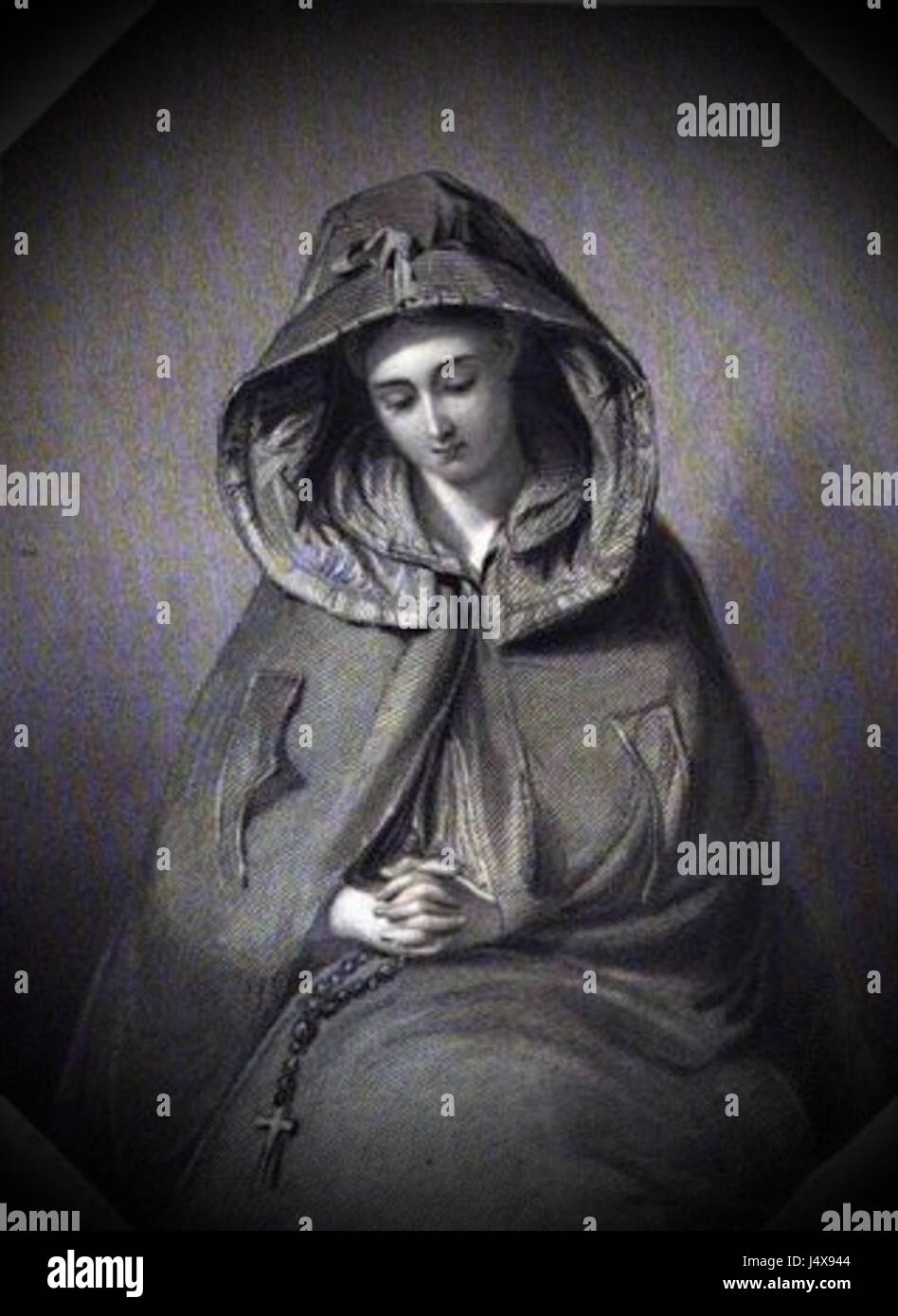 La cagoule irlandaise est un vêtement traditionnel qui a une signification historique dans la culture irlandaise. Il était généralement porté par les hommes et les femmes irlandais, avec un design distinctif adapté au climat et au style de vie. Banque D'Images