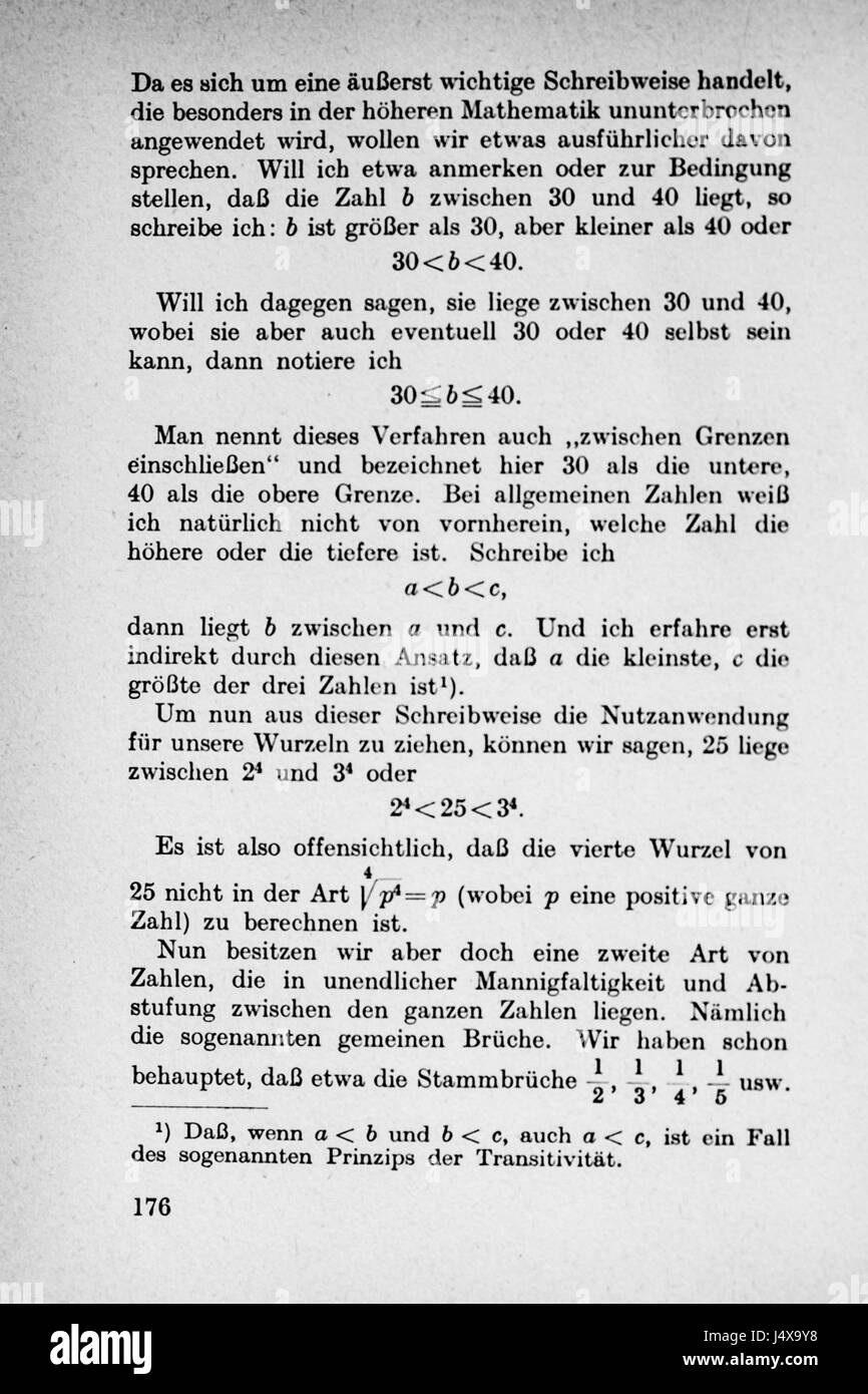 Vom Einmaleins Seite 176 zum Partie intégrante Banque D'Images