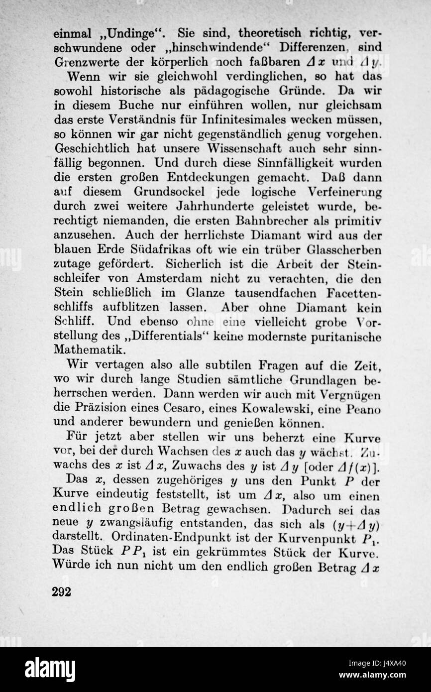 'Vom Einmaleins zum Integral Seite 292' est probablement une référence à un ouvrage mathématique ou éducatif. Le titre suggère que le texte couvre des sujets allant de l'arithmétique de base (tables de multiplication) aux intégrales, un concept mathématique de plus haut niveau. Banque D'Images
