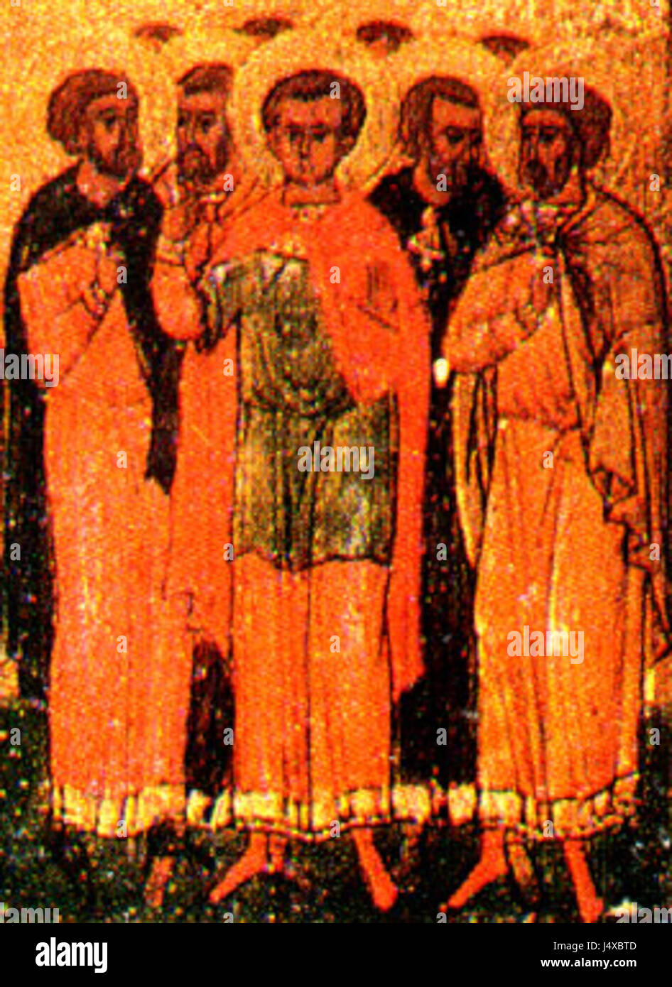 Timolaus et ses compagnons sont des figures de la mythologie grecque antique, souvent représentées sous diverses formes d'art pour leurs actions héroïques et leurs relations au sein des histoires mythologiques. Banque D'Images