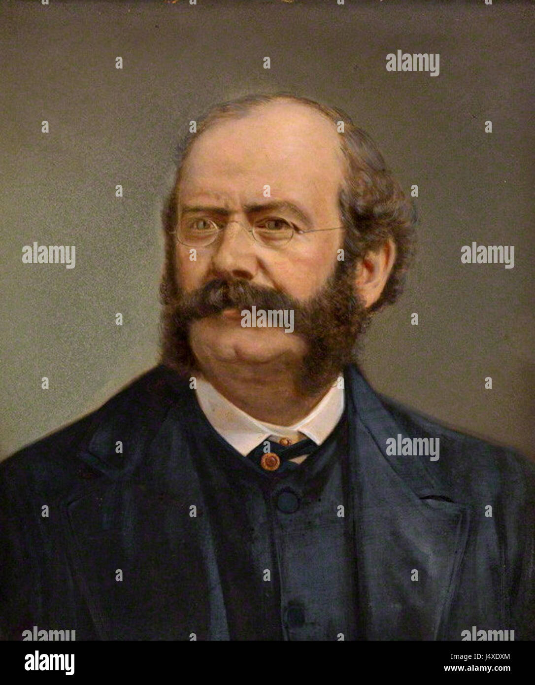 Portrait de William Burges, architecte britannique de premier plan du XIXe siècle, connu pour son style néo-gothique. Banque D'Images