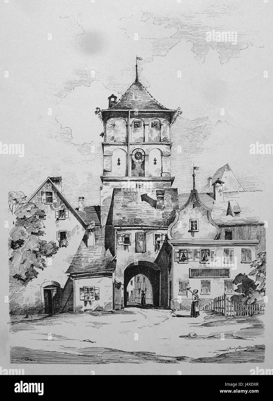 Le Martinstor de Wangen, construit en 1891, est une porte historique ou porte de la ville. Il revêt une importance architecturale et culturelle en tant que point de repère important dans le paysage urbain de la région. Banque D'Images Le Martinstor de Wangen, construit en 1891, est une porte historique ou porte de la ville. Il revêt une importance architecturale et culturelle en tant que point de repère important dans le paysage urbain de la région. Banque D'Images