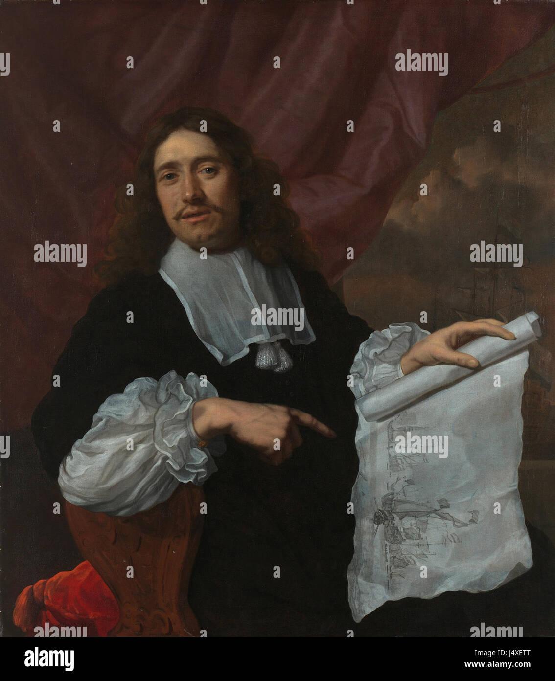 Willem van de Velde II (1633 1707), schilder Rijksmuseum SK UN 2236 Banque D'Images