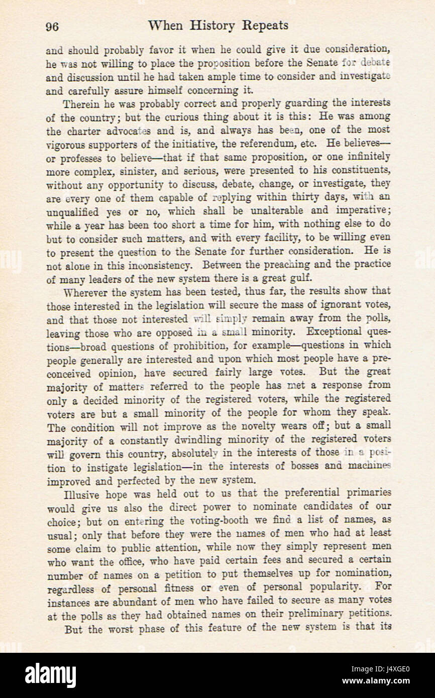 "When History Repeats" de Willard French explore les thèmes des événements historiques et des cycles de répétition dans l'histoire. Le travail met l'accent sur l'idée que les sociétés humaines ont tendance à répéter les erreurs du passé, offrant des réflexions sur les leçons tirées des schémas historiques. Banque D'Images