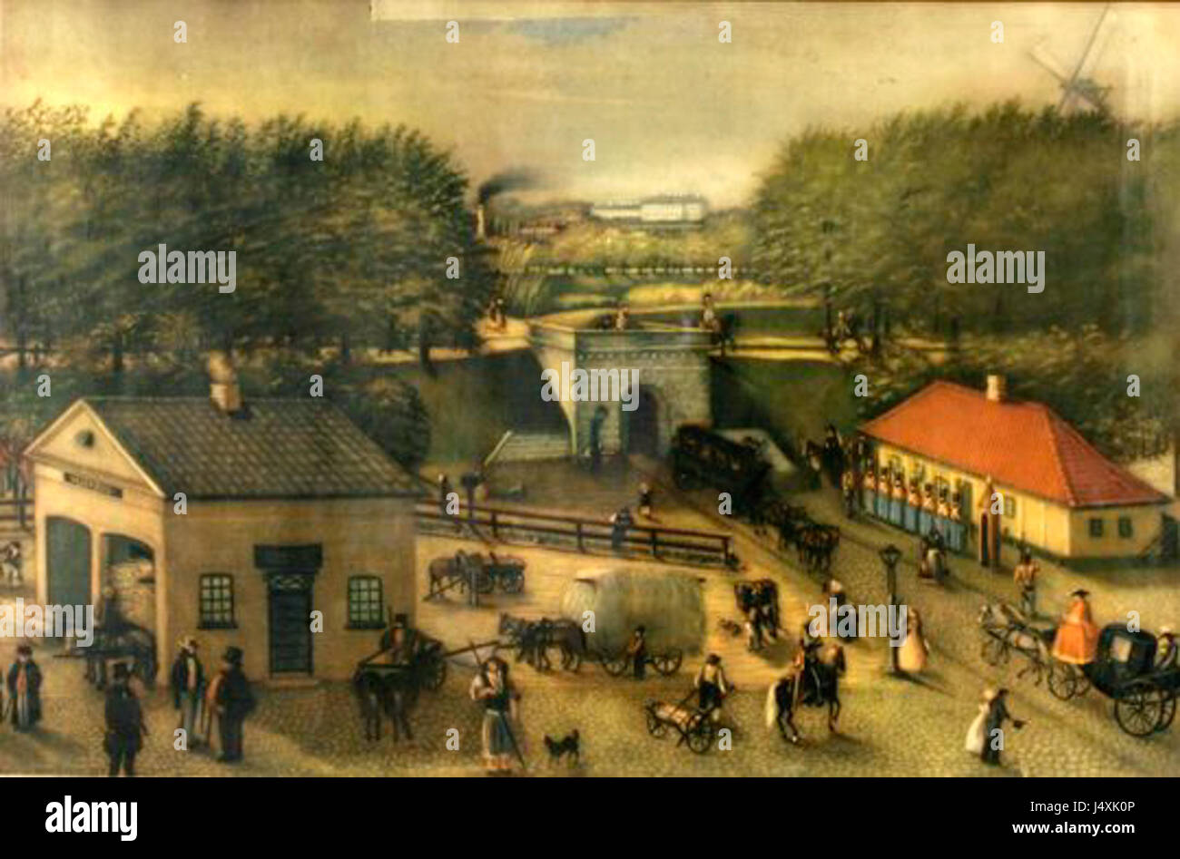 Vesterport est un quartier historique de Copenhague, au Danemark, connu pour son emplacement central et son importance historique. Le vieux quartier de haymarket reflète le passé de la ville dans le commerce et les espaces publics. Banque D'Images