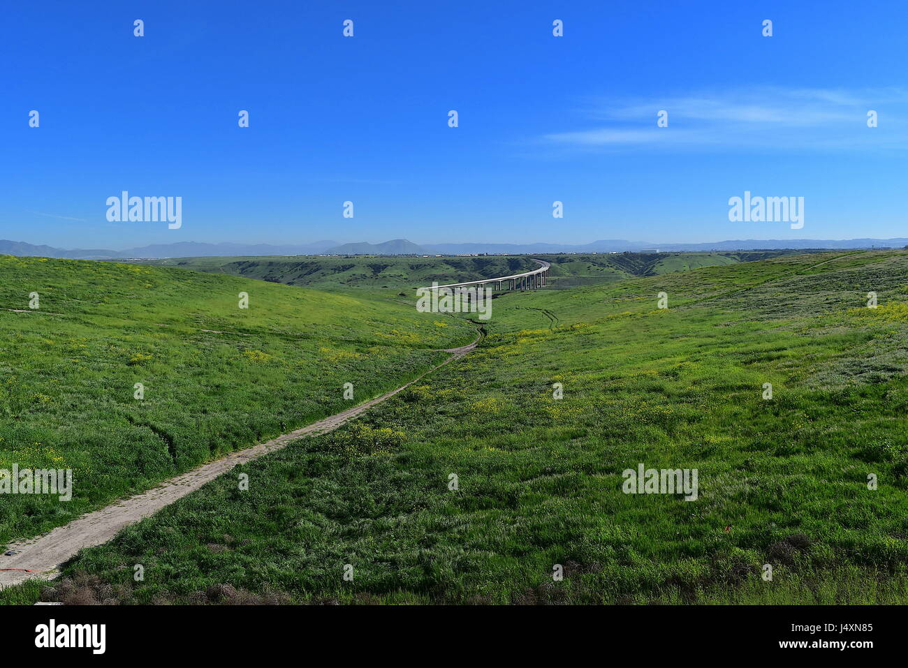 Sentier de la vallée de la rivière Otay, pont de la rivière Otay Banque D'Images