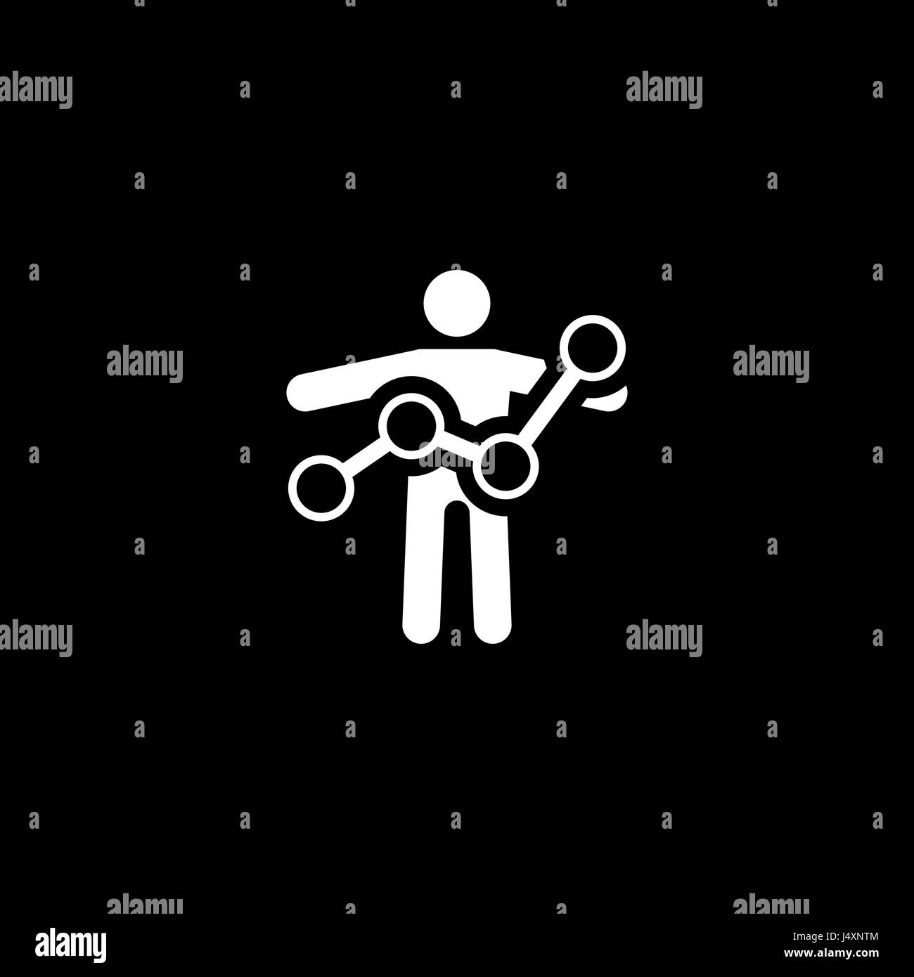 Progrès d'affaires Icône. Modèle plat. Illustration de Vecteur