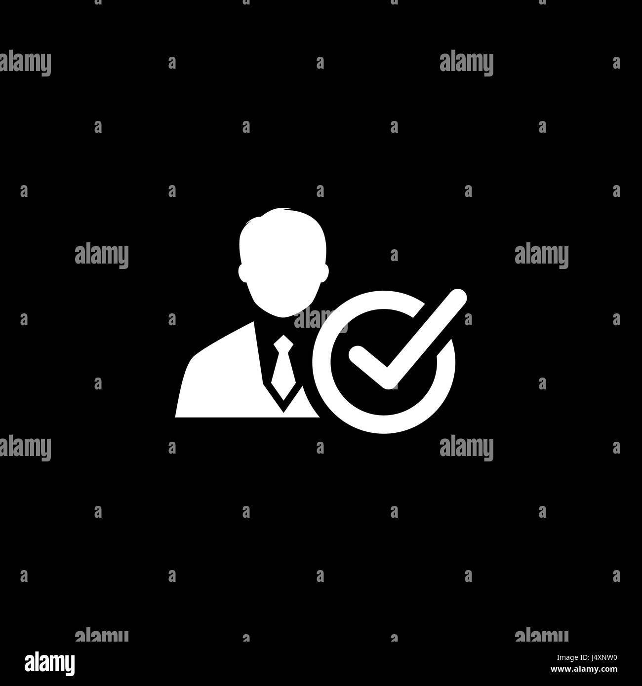 L'icône de recrutement. Concept d'entreprise. Modèle plat. Illustration de Vecteur