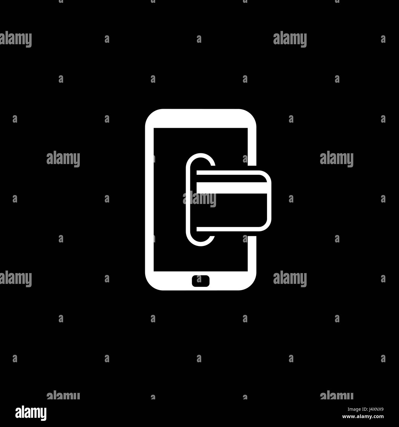 L'icône des services bancaires mobiles. Concept d'entreprise. Modèle plat. Illustration de Vecteur