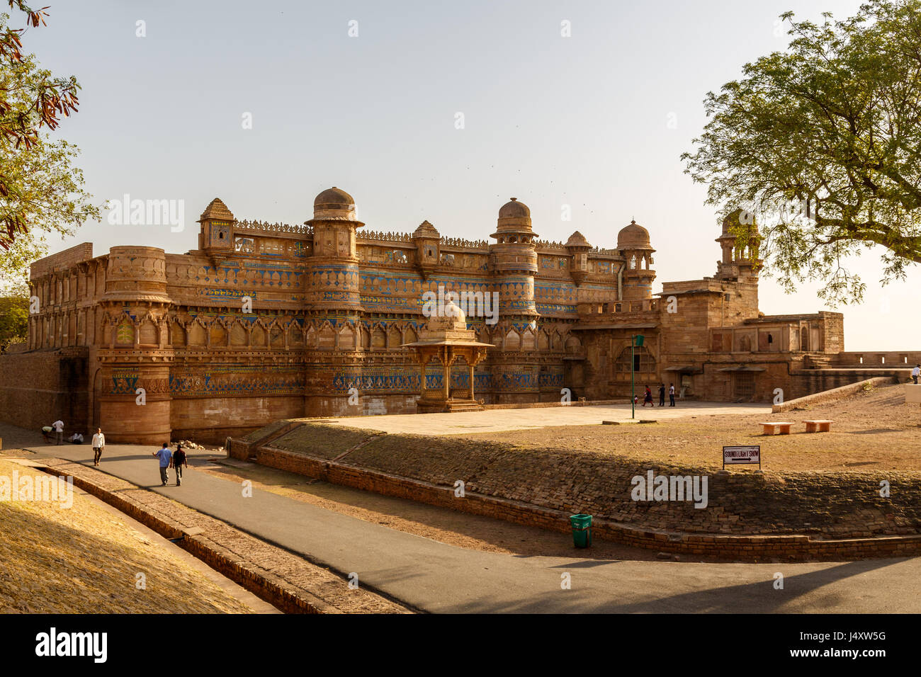 , Fort de Gwalior Gwalior, Man Mandir, Inde Banque D'Images