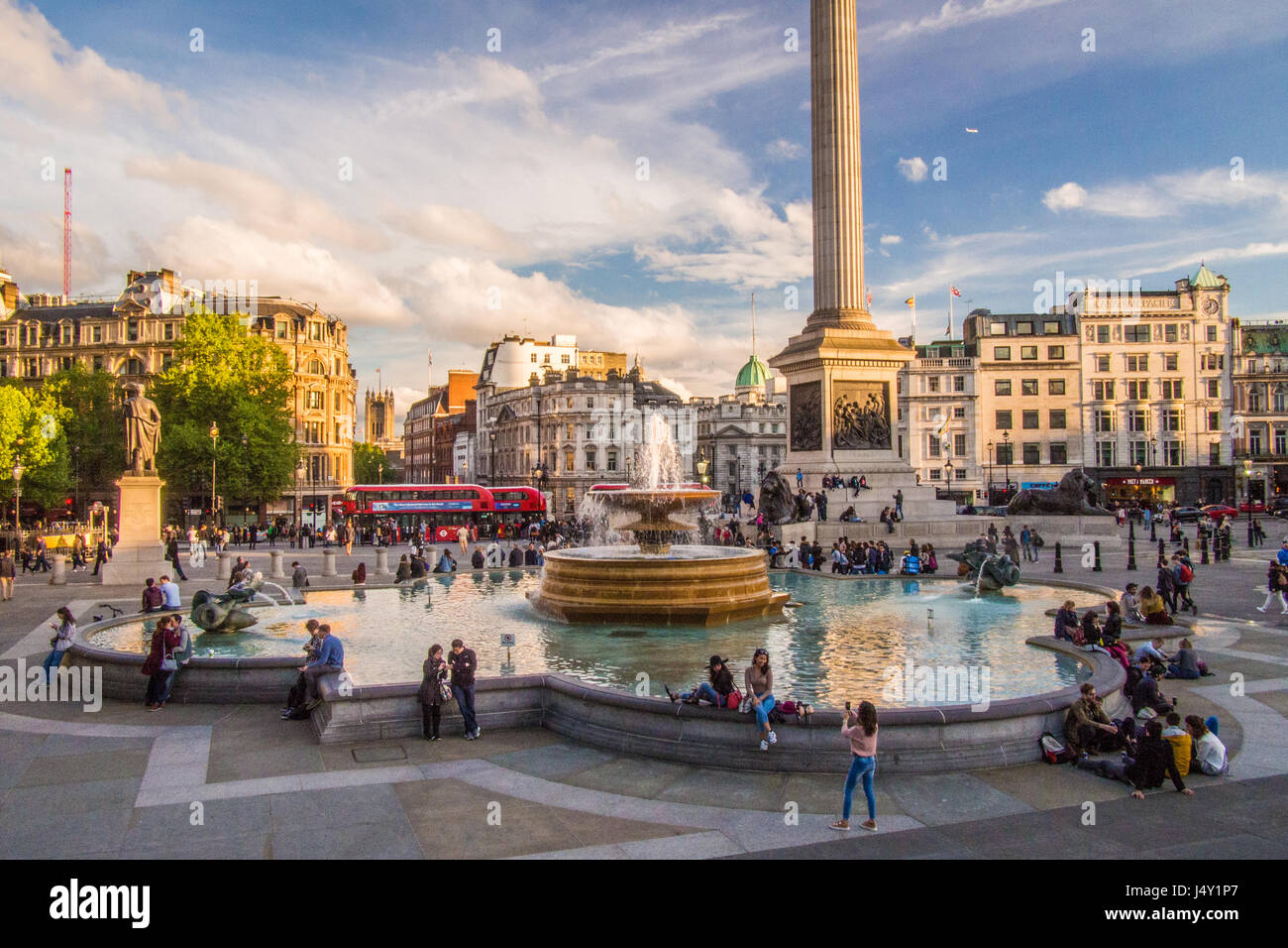 Trafalgar Square, Londres Banque D'Images