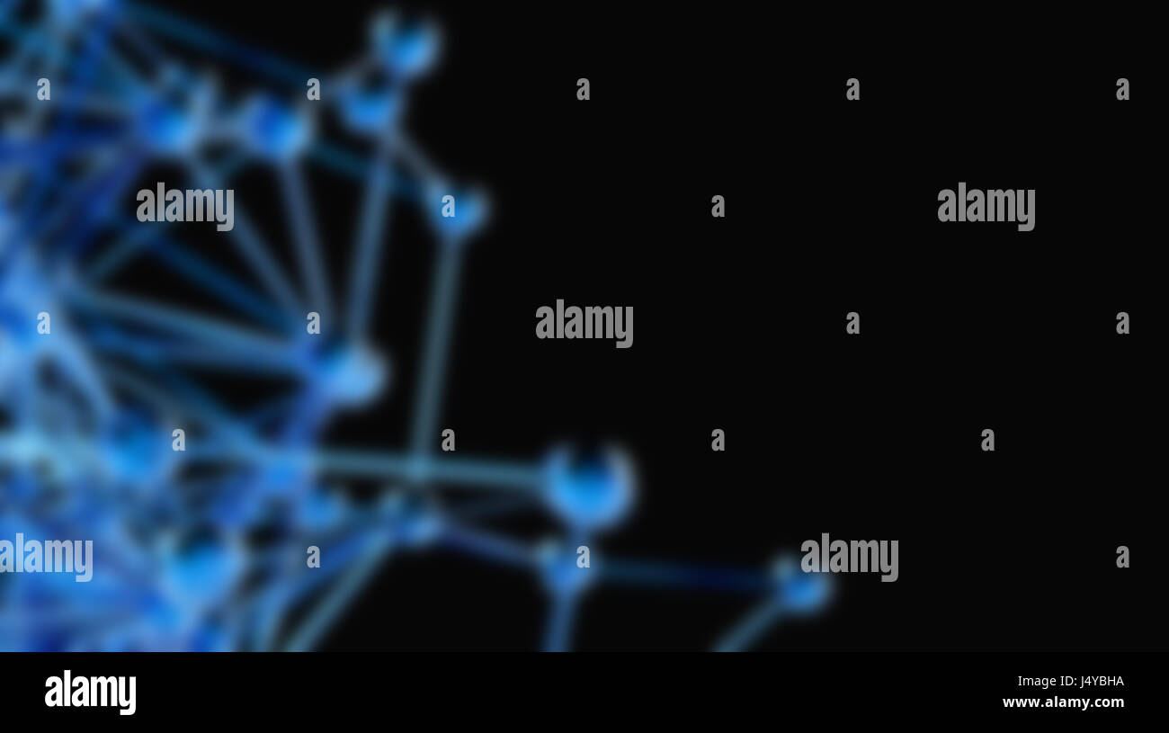 Blockchain , Réseau , de l'apprentissage automatique et l'apprentissage en profondeur le concept des réseaux de neurones. Résumé élégant de l'ingénierie, de la technologie et de la science. 533-0501 bleu Banque D'Images