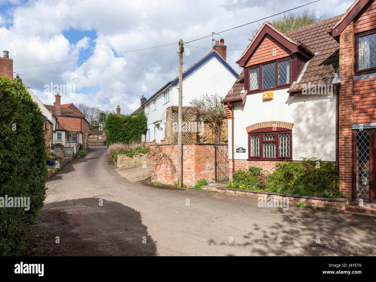 Maisons sur un village rural dans la rue Ab Kettleby, Leicestershire, England, UK Banque D'Images