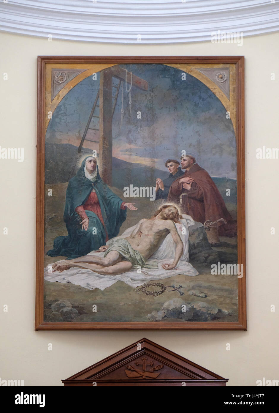La Lamentation du Christ, église franciscaine à Shkoder, Albanie Banque D'Images