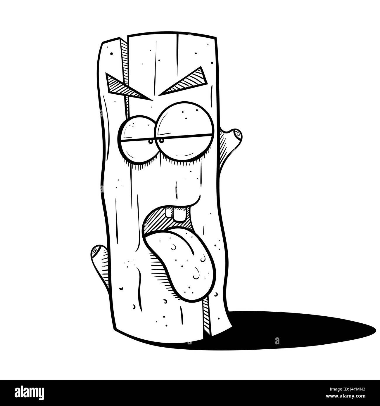 Stump coincé illustration langue maternelle Illustration de Vecteur