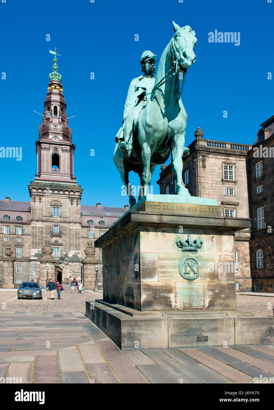Statue équestre du roi Christian IX de Danemark. Copenhague. Banque D'Images