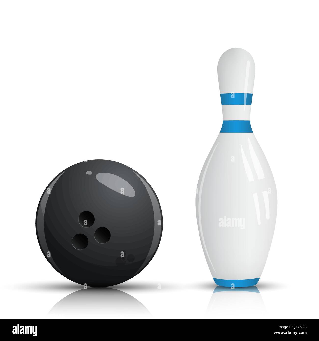 Bowling pin et ball - illustration Illustration de Vecteur