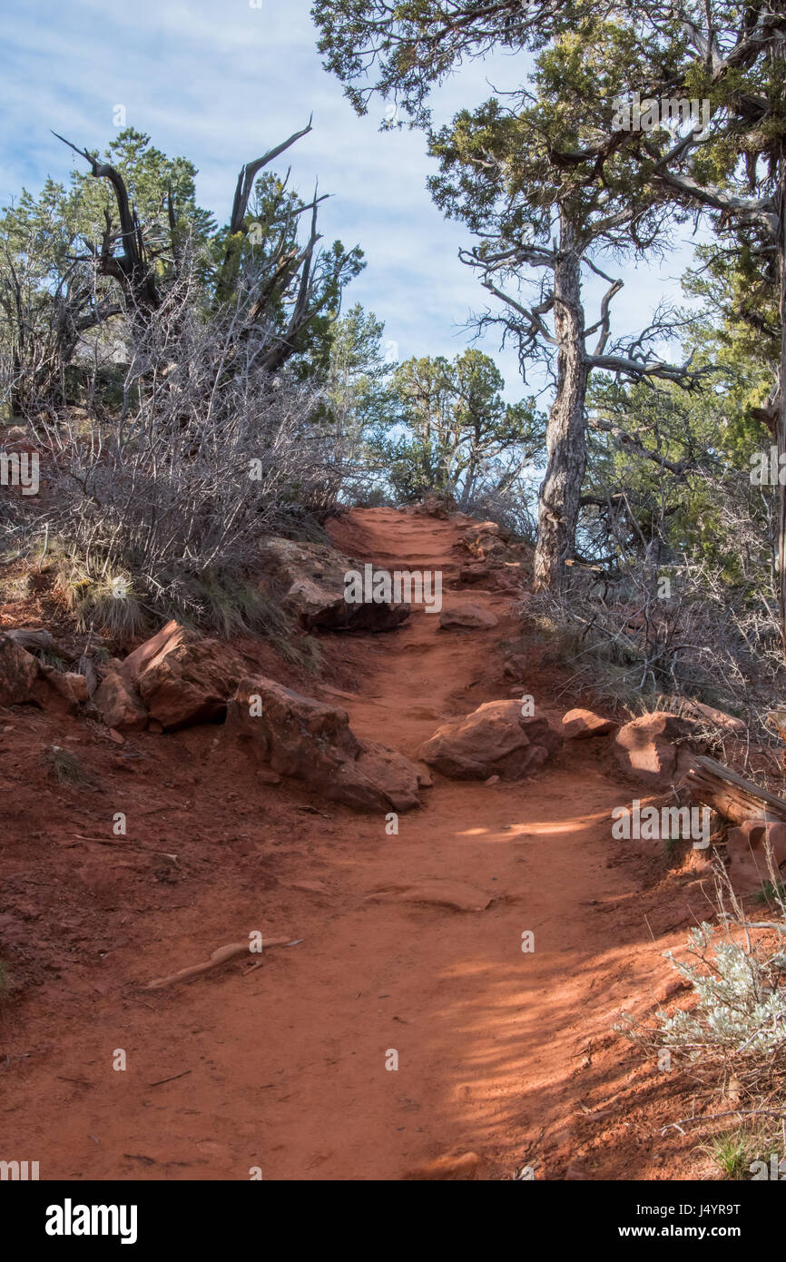 Sentier de terre en amont à travers le désert de l'Utah Banque D'Images