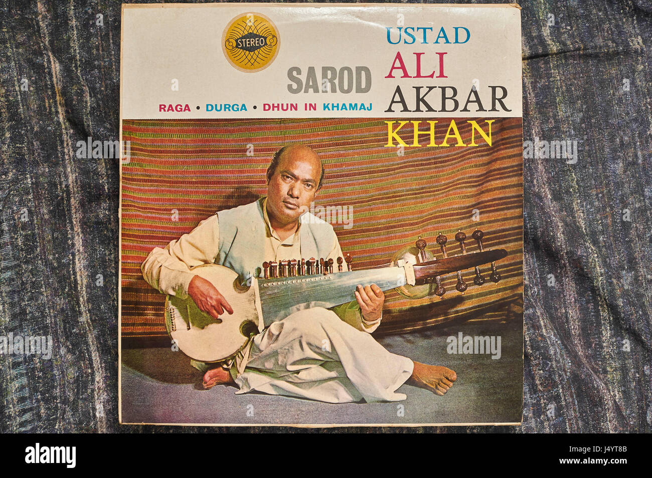 Couverture du dossier de lecture longue ustad Ali Akbar Khan, l'Inde, l'Asie Banque D'Images