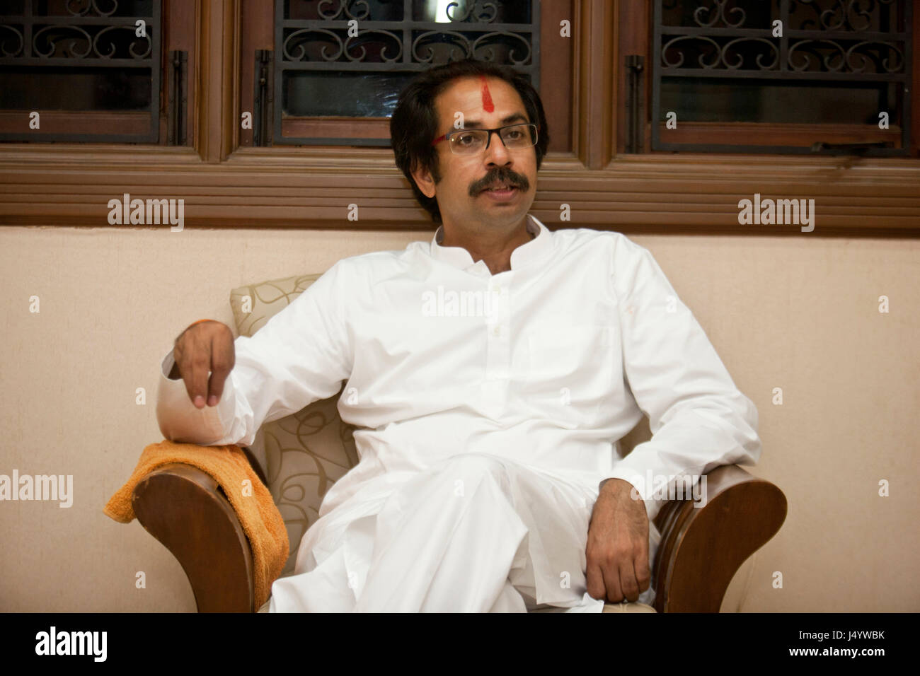 Homme politique indien uddhav thackeray, Maharashtra, Inde, Asie Banque D'Images