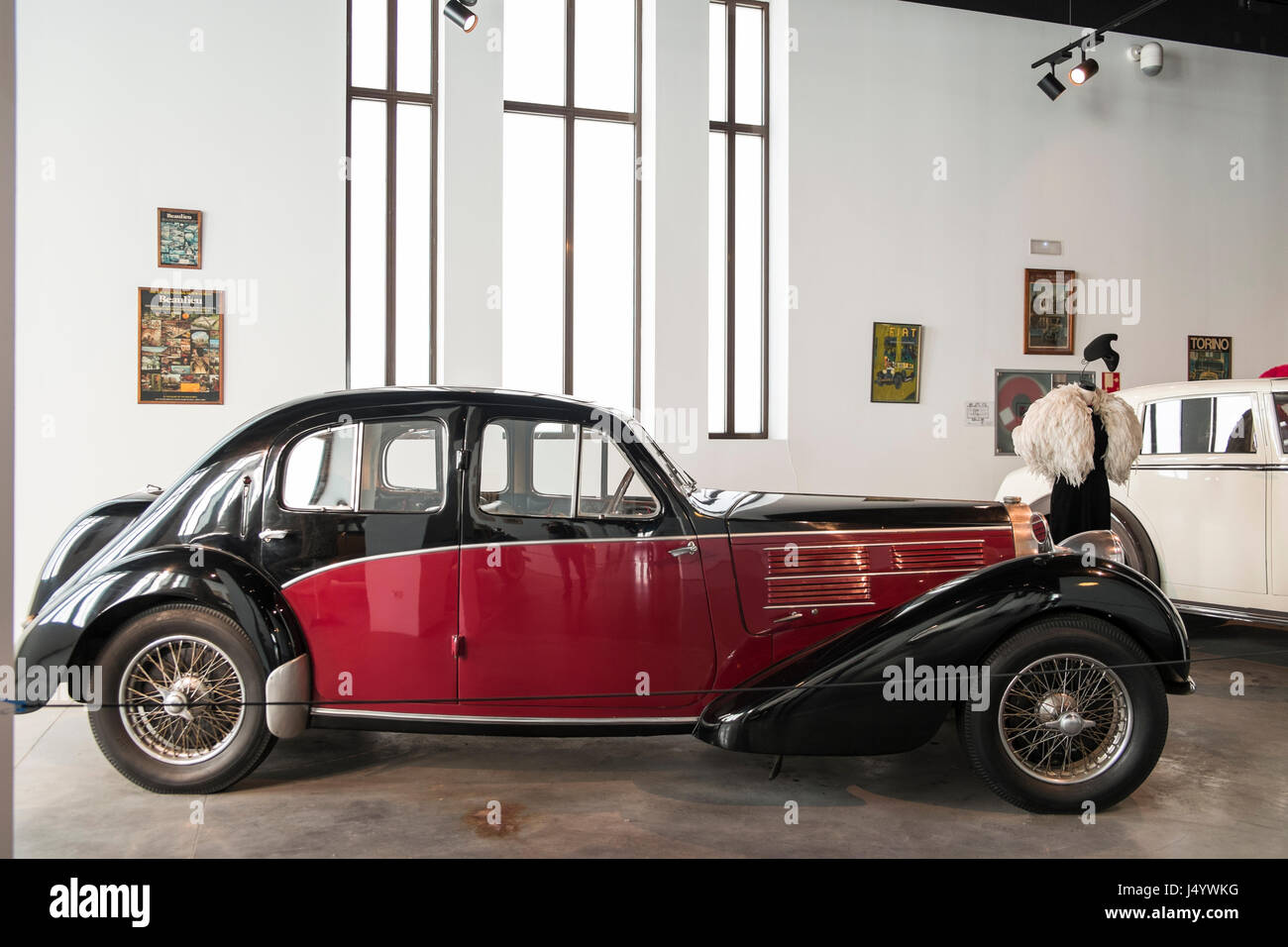 1936 Bugatti Type 57C Galibier. Musée de l'automobile de Málaga, Andalousie, espagne. Banque D'Images