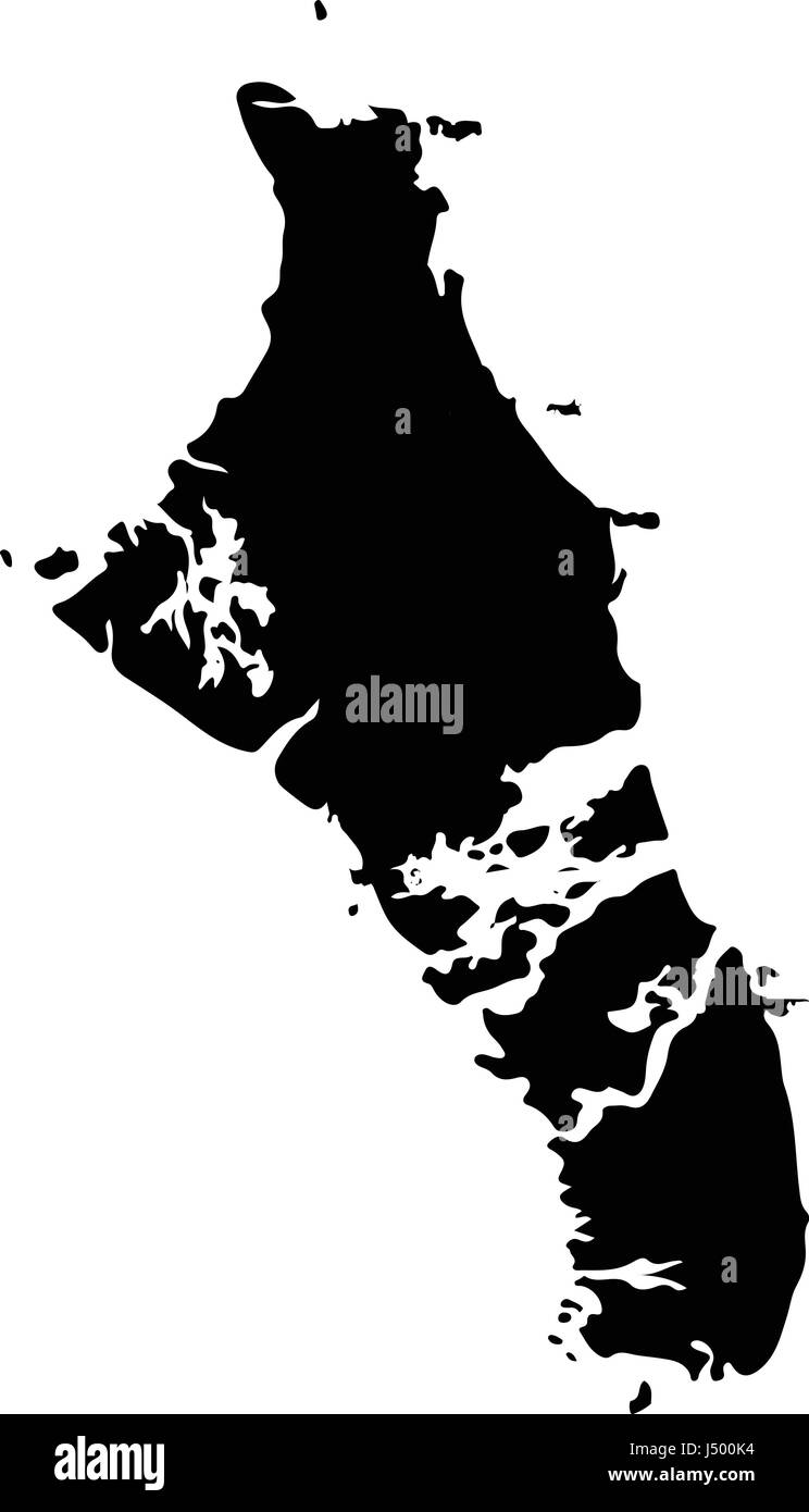 Carte vectorielle détaillée détaillée - Bahamas sur fond blanc Illustration de Vecteur