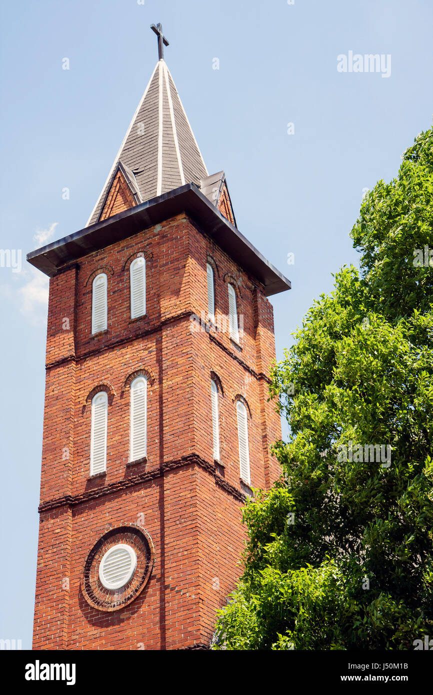 Dothan Alabama, Cherry Street A.M.E.Eglise,organisée 1877,Histoire des Noirs,clocher,religion,AL080520021 Banque D'Images