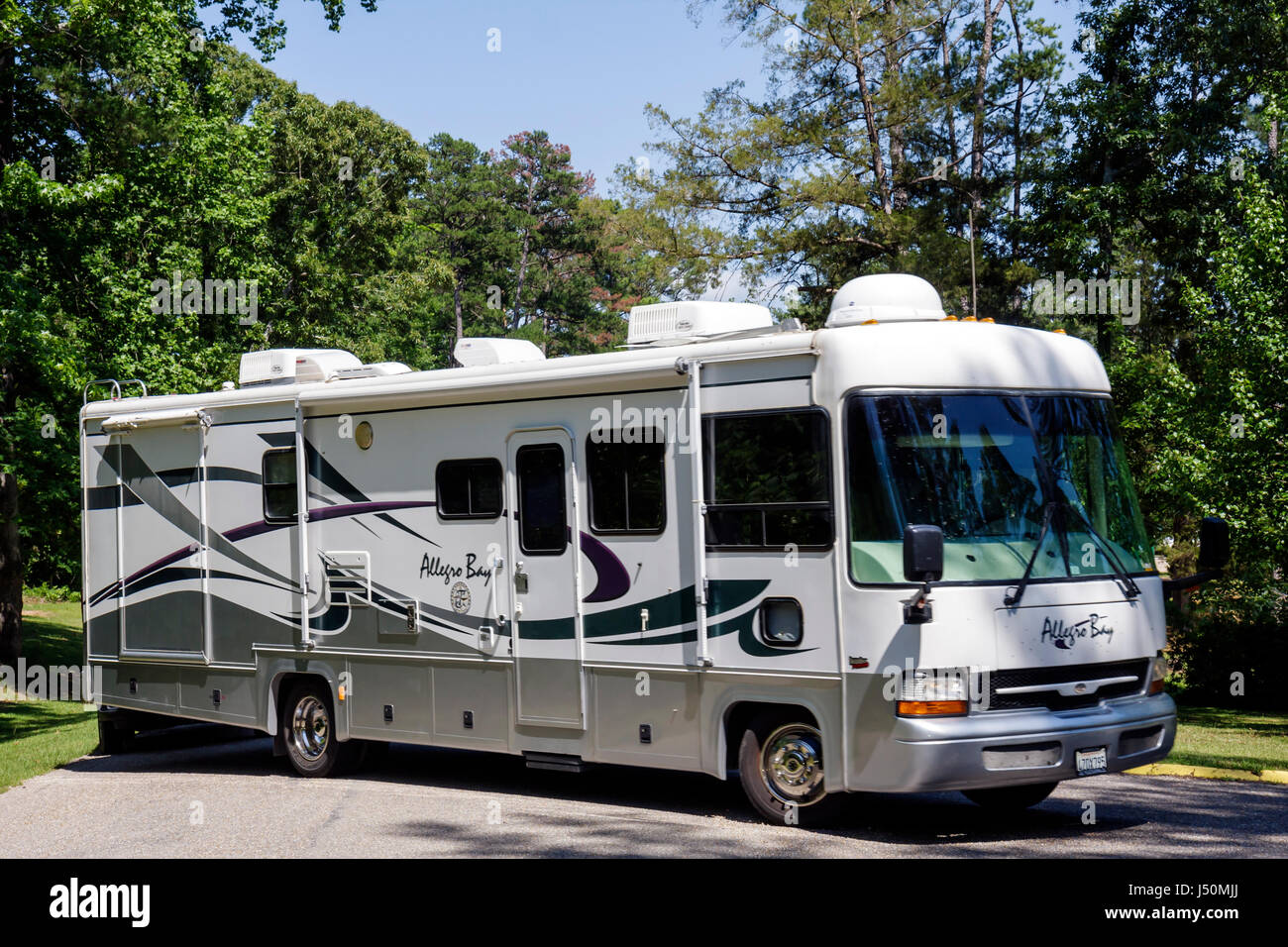Alabama Butler County, Greenville, Sherling Lake Park, véhicule de loisirs, véhicule de camping, les visiteurs voyage visite touristique tourisme sites touristiques culture Banque D'Images