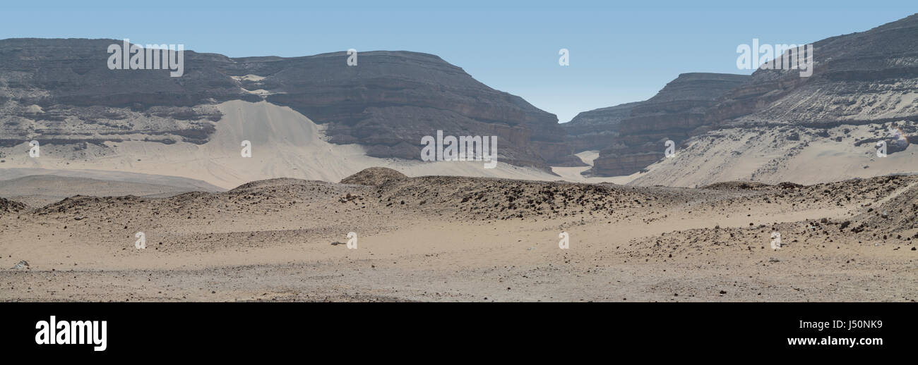 Vue panoramique sur l'avis de la 1ère dynastie Abydos, Moyenne Égypte Banque D'Images