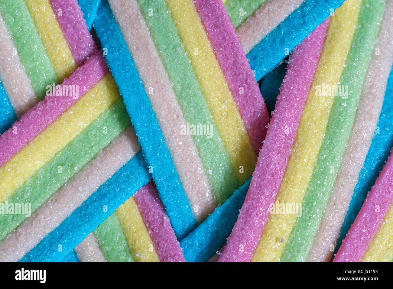 Rainbow Unicorn candy stripes Banque D'Images